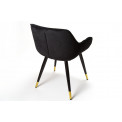 Chair Sarebourg, black colour, H-80x60x60cm, seat height 45cm
