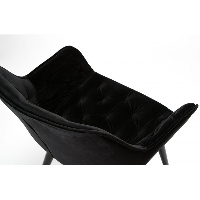 Chair Sarebourg, black colour, H-80x60x60cm, seat height 45cm
