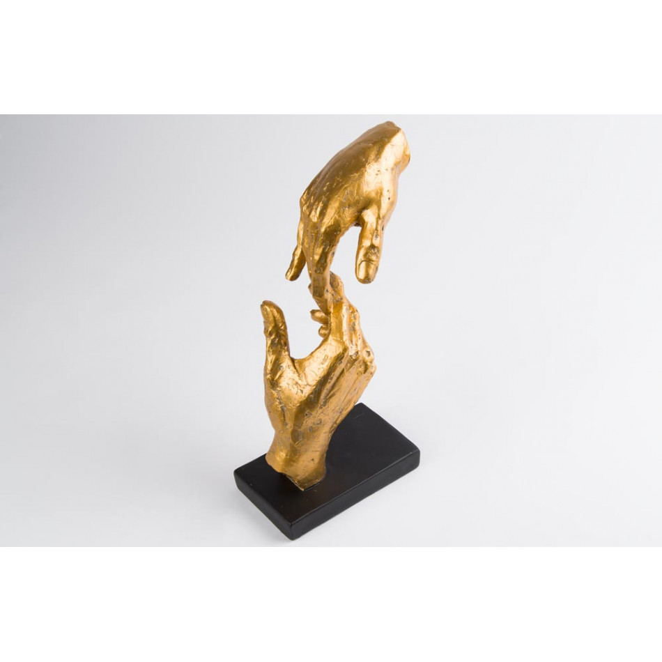 Skulptūra TWO HANDS, auksinės/juodos sp., 29x13.5x8cm