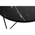 Кофейный столик Soliera L, D80cm, H45cm, черный, металл / стекло