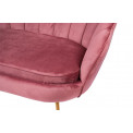 Fotelis SHELL, rožinės sp., 2-jų vietų, H85x129x85cm,  sėdimosios dalies aukštis 43cm