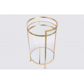 Metal table Barge M, mirror top, golden,  D39x64.5cm