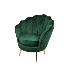 Armchair Shell, dark green,H85x80x75cm, seat height 43cm