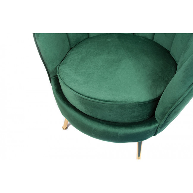 Armchair Shell, dark green,H85x80x75cm, seat height 43cm