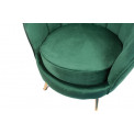 Fotelis SHELL, tamsiai žalios sp.,H85x80x75cm, sėdimosios dalies aukštis 43cm