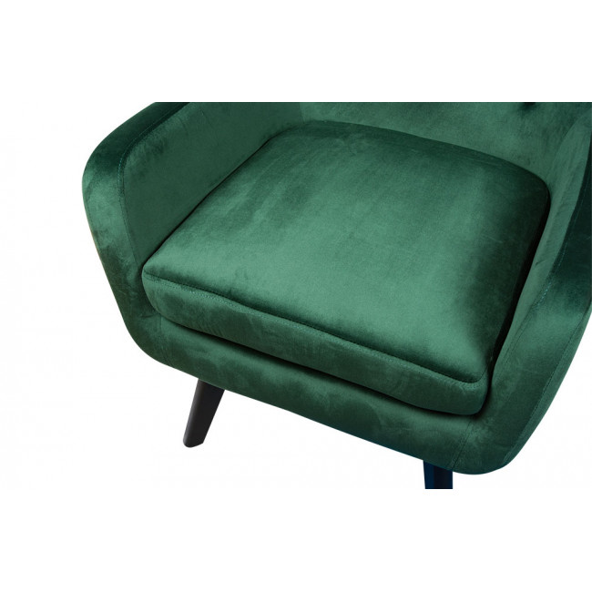 Fotelis DUNKEL, tamsiai žalios sp., H103x76x80cm, sėdimosios dalies aukštis 50cm