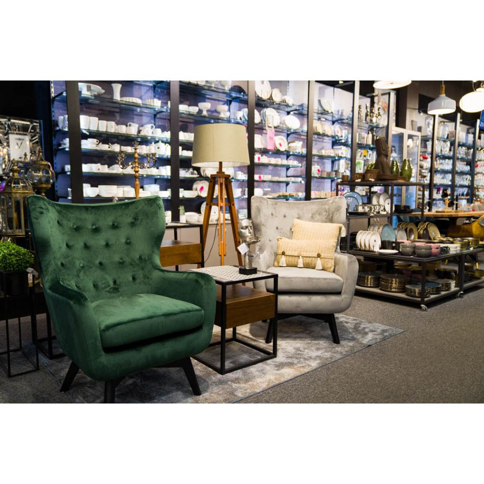 Кресло Dunkel, темно-зеленое, H103x76x80cm, высота сиденья 50cm