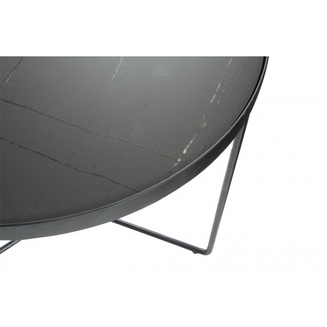 Coffee table Soliera M, D60cm, H50cm, metal/glass