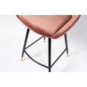 Барный стул Solero, розовый, H-98x54x54см, сиденье H-68см