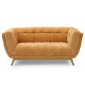 Sofa HARIS, 2-ietė, aukso sp., aksomas 165x88x75cm, seat h 43cm
