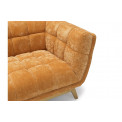Sofa HARIS, 2-ietė, aukso sp., aksomas 165x88x75cm, seat h 43cm