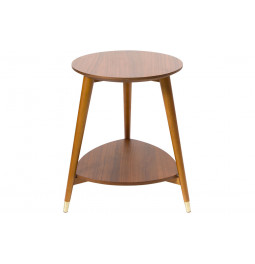 Side table Wally, walnut wood veneer, 36x36x48cm