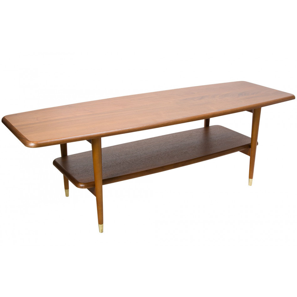Coffee table Wally, walnut wood veneer, 120x45x42cm