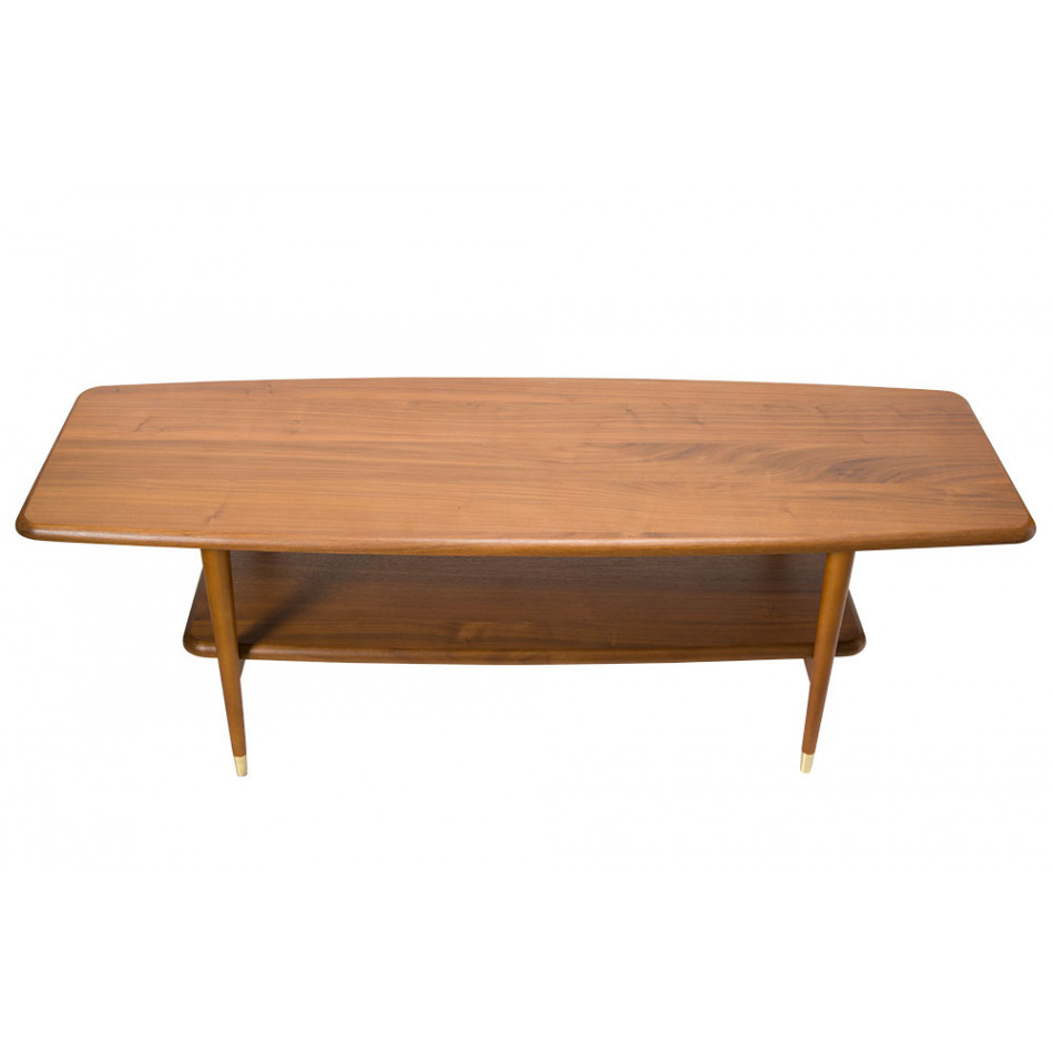 Coffee table Wally, walnut wood veneer, 120x45x42cm