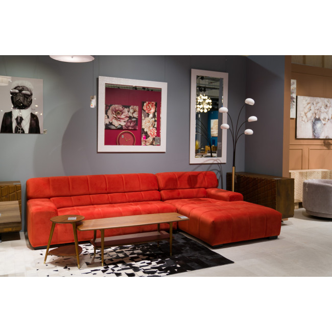 Coffee table Wally, walnut wood veneer, 120x45x42cm