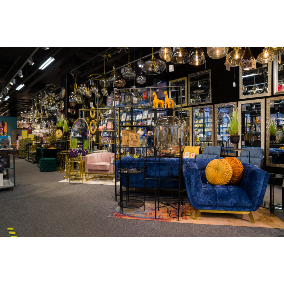 Кресло  Haris, синий, бархат, 110x89x74cm, высота сиденья 43cm