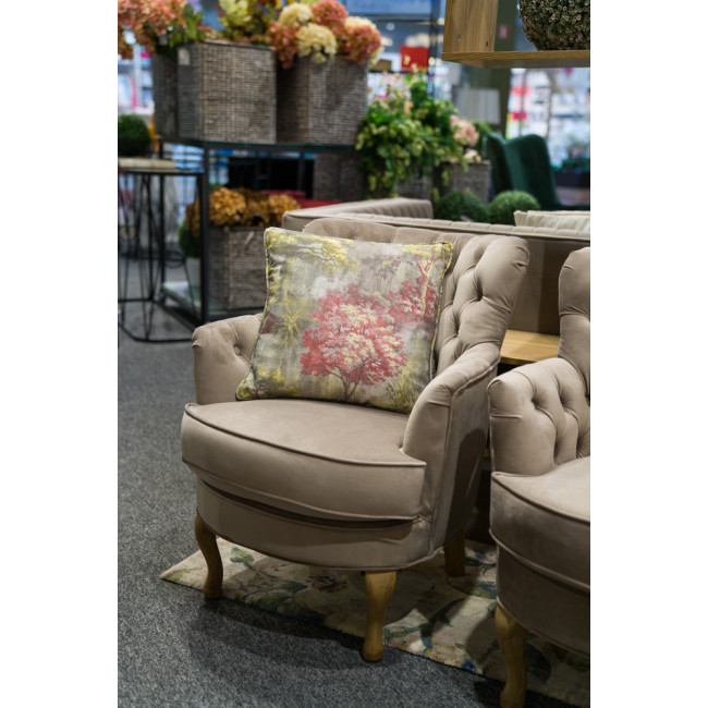 Accent chair Rockfort, taupe, 53x70x74.5cm, seat height 44cm