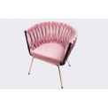 Accent chair Okene, pink, 60x50x74cm, seat height 46cm