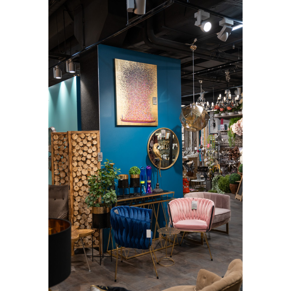 Accent chair Okene, pink, 60x50x74cm, seat height 46cm