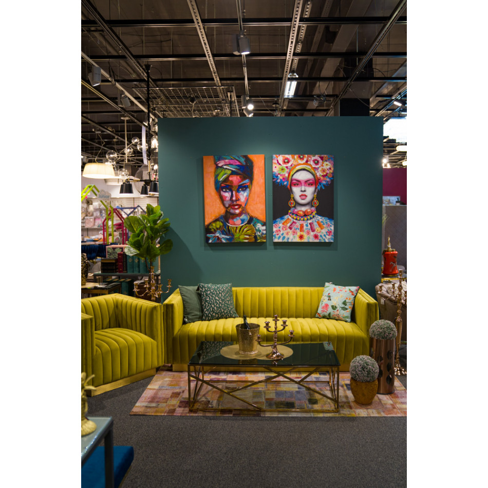 Журнальный столик Eisen, тонированное стекло / розовое золото, 120x60x40см