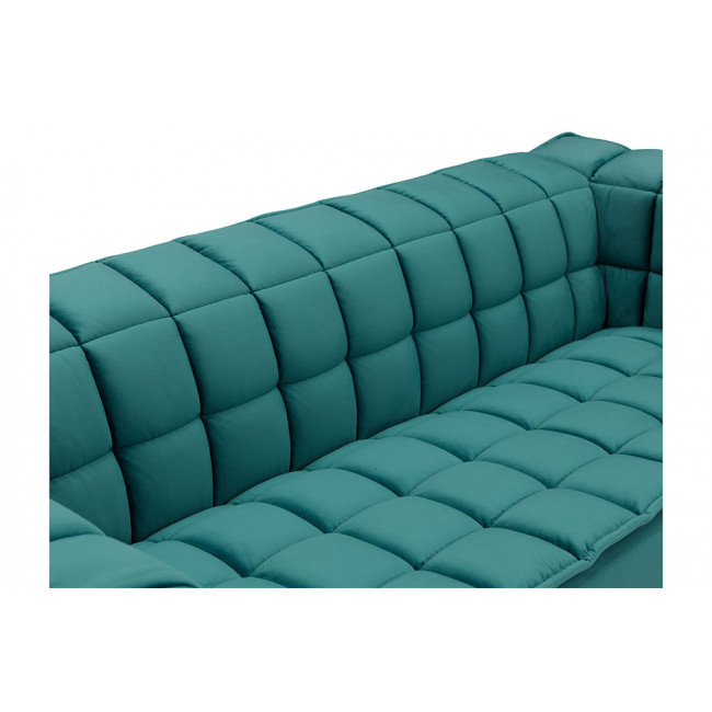 Sofa Hamond, 3 seat, green colour, 215x88x70cm, seat height 44cm