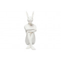 Deco figurine Gangster Rabbit, white, 39x26x15cm