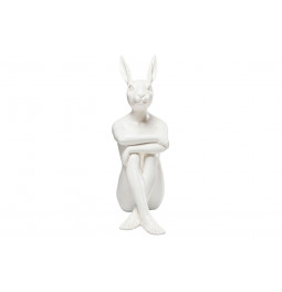 Deco figurine Gangster Rabbit, white, 39x26x15cm
