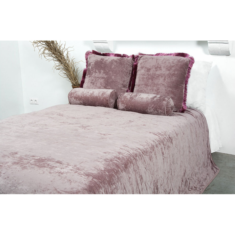 Bed cover Shelly 33,  mauve velvet, 160x220cm