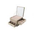 Jewellery box Tannila, taupe, 15x15.5x11cm