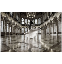 Wall Glass Art Ballerina, 100x150x0.4cm