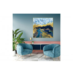 Wall Glass Art Gemstones, 100x100x3.5cm