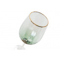 Red wine glass Saluzo green, H24.5cm D6cm