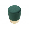 Stool Noto, green/golden base, 35x42cm