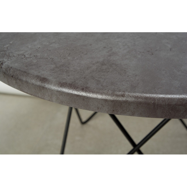 Coffee table Elstar, palisander/black legs, D60 H46cm