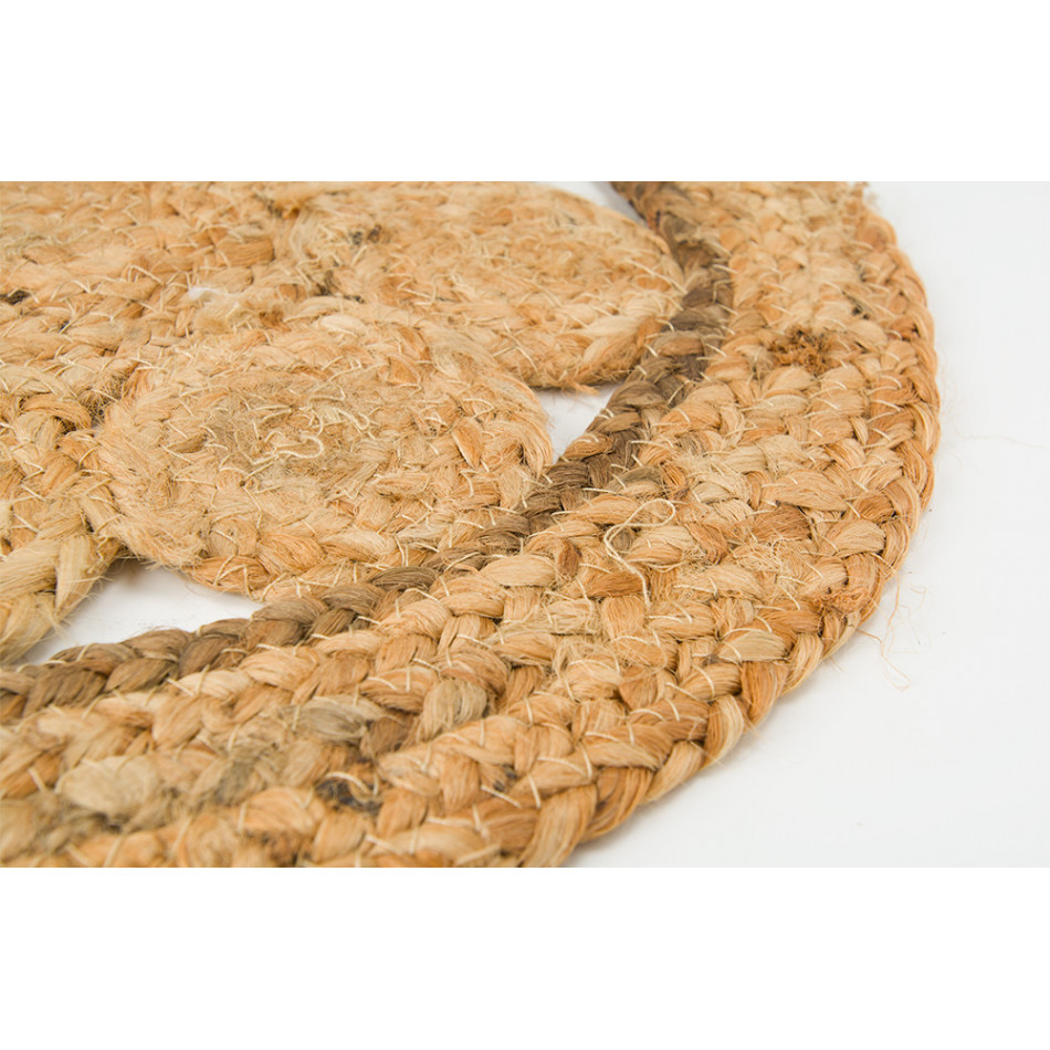 Placemat Jute lace, D38cm