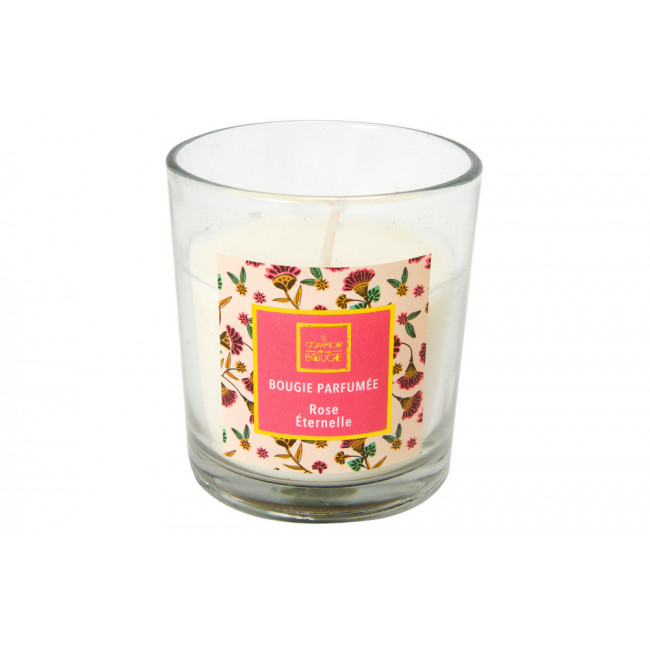 Scented candle Neda, rose scent, 110g, 7x7x8cm