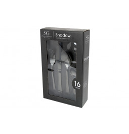 Cutlery set 16 pc Inox Shadow, black