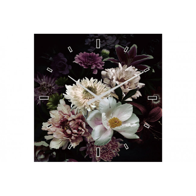 Wall clock Flowers, 60x60cm
