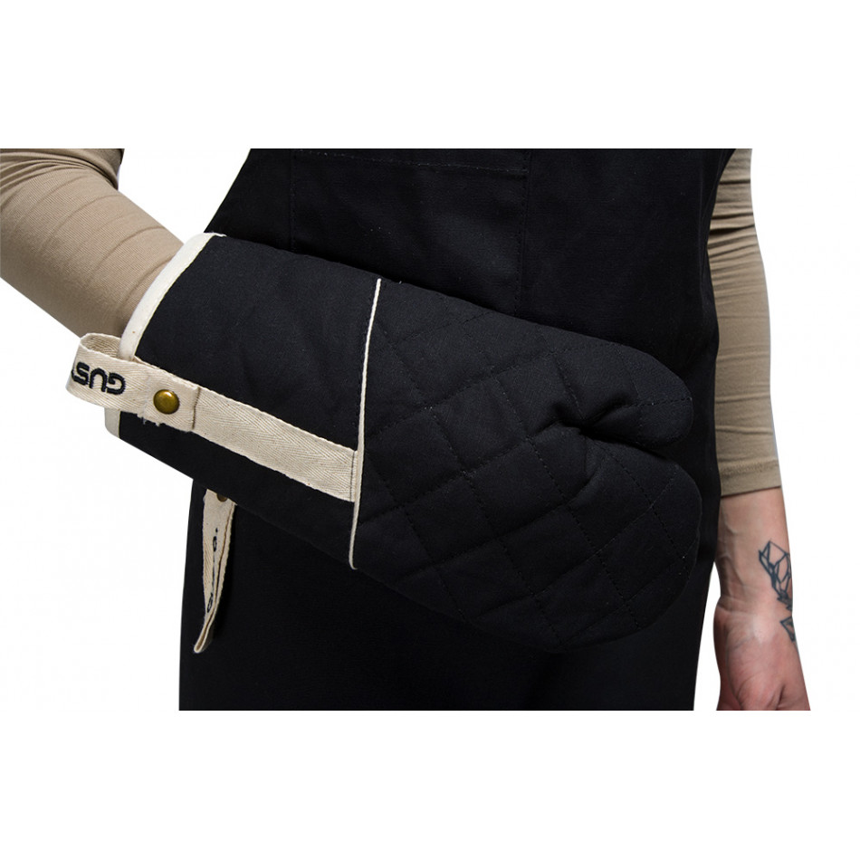 Gift set BBQ apron and oven glove, cotton
