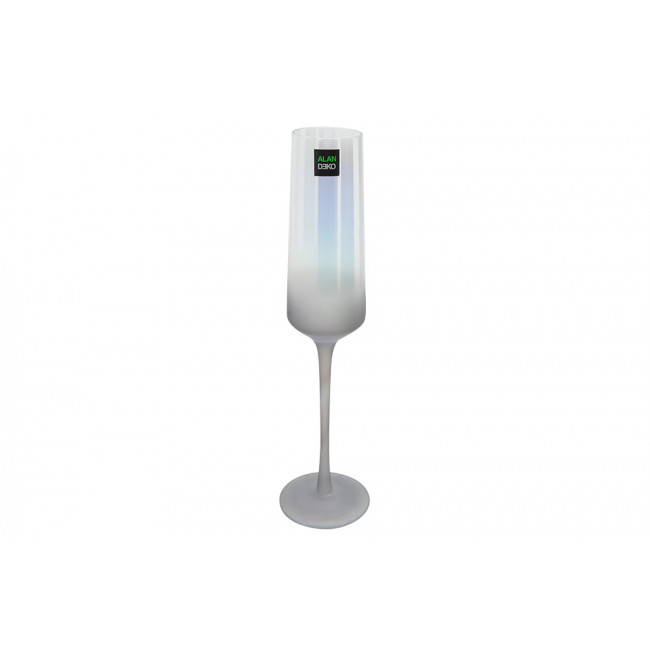 Champagne glass Simona grey, H26.5, D7.0cm, 220ml