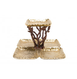 Decorative bowl Barroca, gold, 30x30x17cm