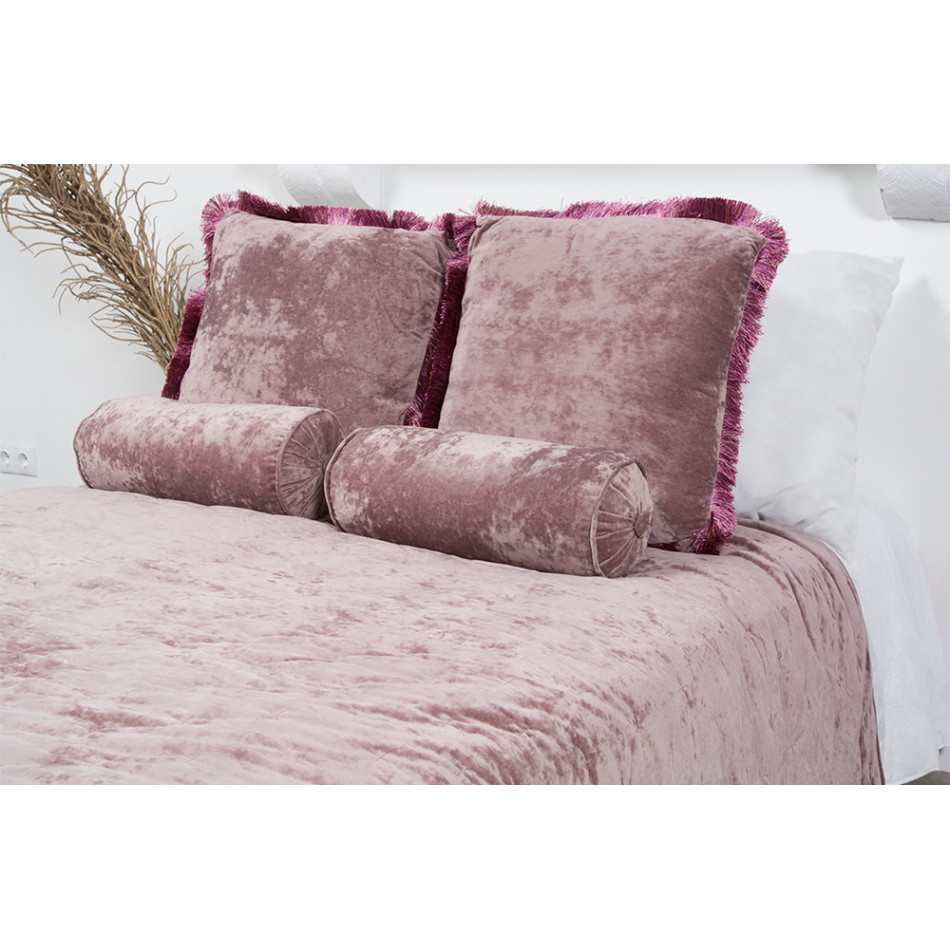 Bed cover Shelly 33, mauve velvet, 220x240cm