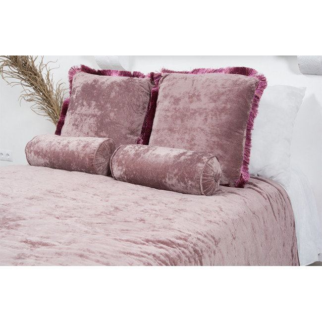 Bed cover Shelly 33, mauve velvet, 220x240cm