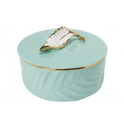 Decorative bowl Waleta, blue/gold,18x18x10.5cm