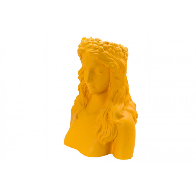 Decorative flower pot Ladys Head, yellow, 48x33x57cm