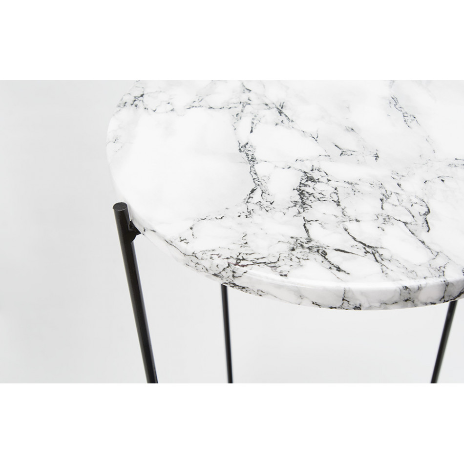 Table Lifton, black shiny PC printing/clear enamel32x32x60.5