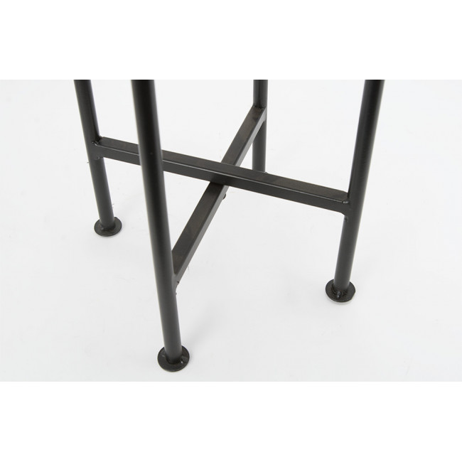 Pot on stand Lilberg, brass antique, frame black matt 22x22x