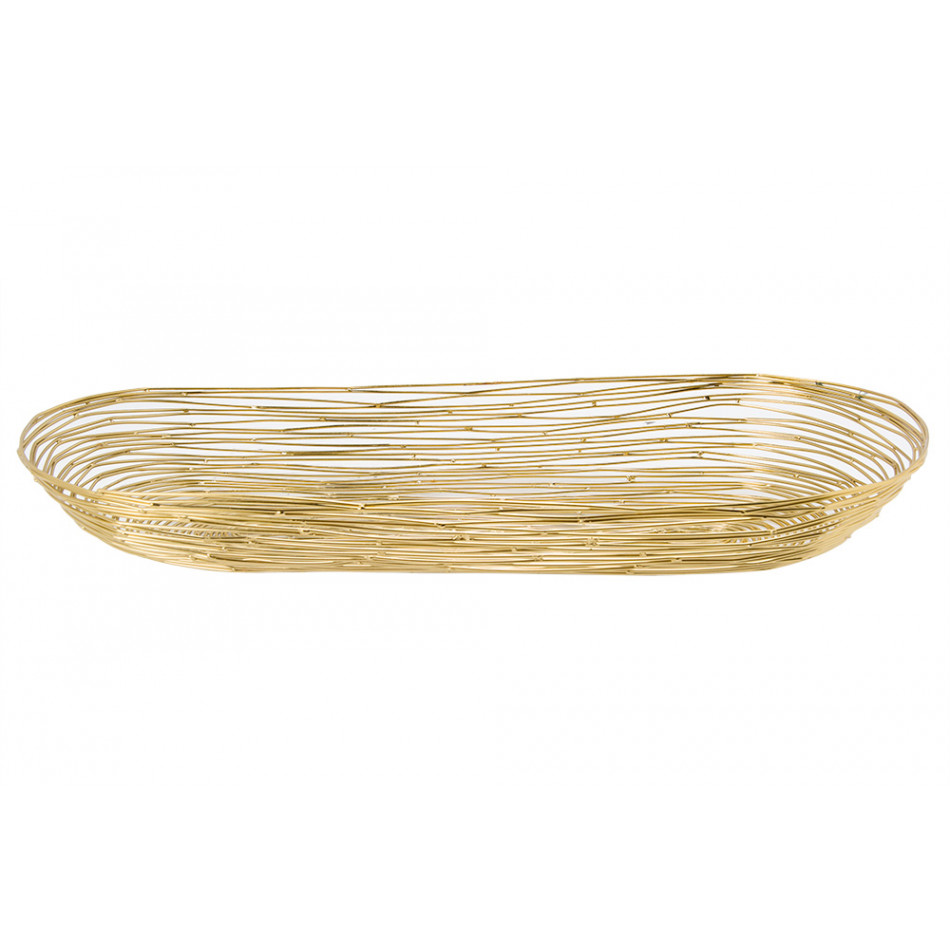 Tray Lora, shiny brass plating