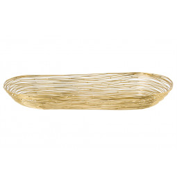 Tray Lora, shiny brass plating, 5.5x45x18.5cm