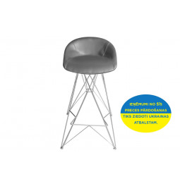 Bar chair Ella, graphite grey, H88.5cm, seat h 77cm